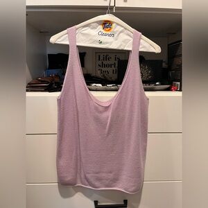 Vince Light lilac Tank Top 100% cashmere